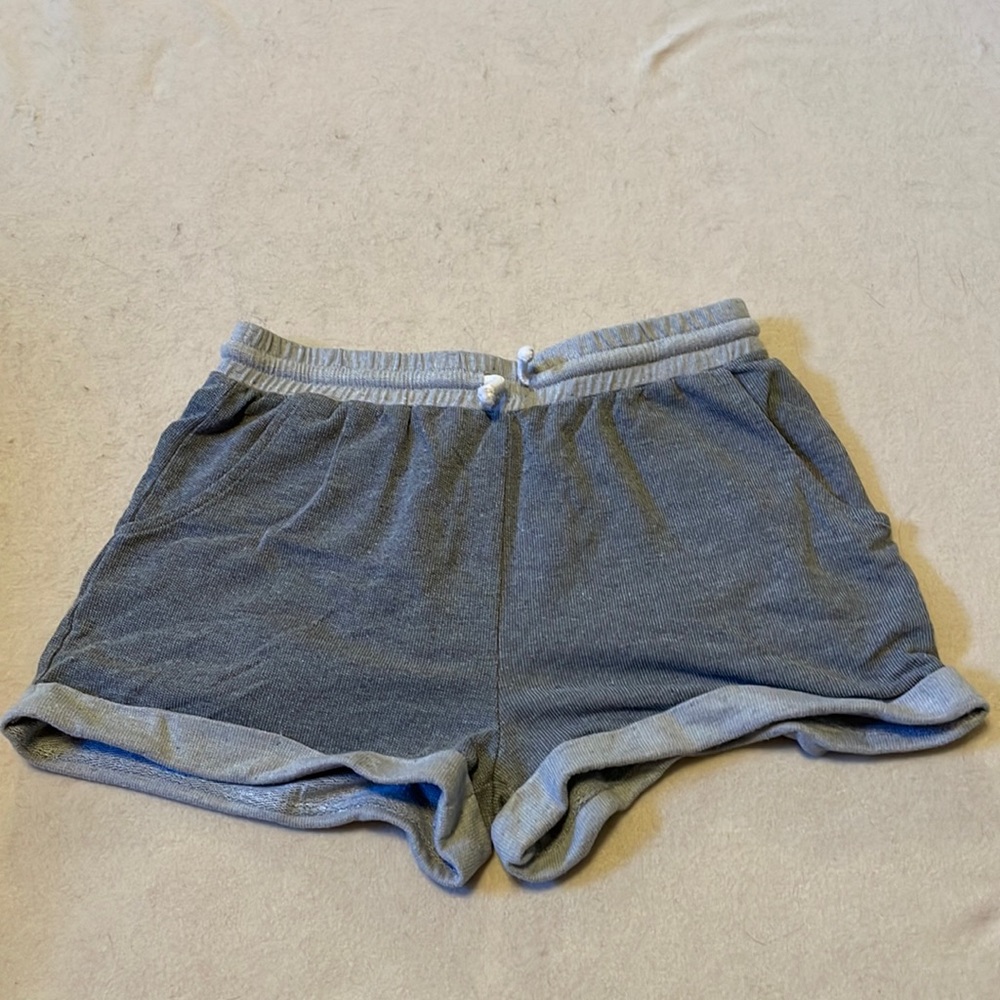 ModCloth Grey Speak French Terry to Me Drawstring Shorts with Pockets Size XS